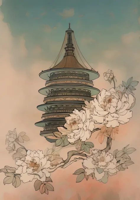 Chinese painting,watercolor,Rich colors,ink,Chinese style illustration