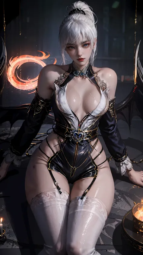 ((best quality, 8K, masterpiece:1.3)), focus: 1.2, perfect body beautiful: 1.4, buttocks: 1.2, ((layered hairstyle, breast: 1.2)), (wet clothes: 1.1), (rain, street:1.3), tube top dress: 1.1, Highly detailed facial and skin textures, narrow eyes, double ey...