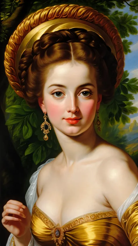 Masterpiece, Beautiful Thick Woman, Best quality, high clarity eyes, critically flawless,sharp picture, Full portrait, High pixels, perfect face, perfect eyes, beautiful face, perfect hands,perfect fingers, in Peter Paul Rubens style, by Peter Paul Rubens,...