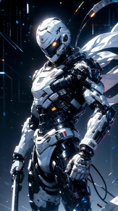 White cyber suit, full HD, best quality 