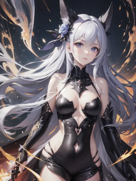 ((highest quality)),(ultra high resolution),(Super detailed),(detailed description),((best CG)),(best work of art),super precision art,amazing drawing art,(Art with precise details:1.5), dark moon、personification of destruction、unparalleled power, Break th...