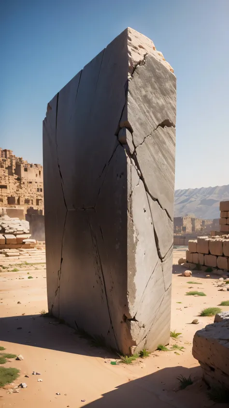 giant rectangular stone, lebanon, no people, 8k, high quality