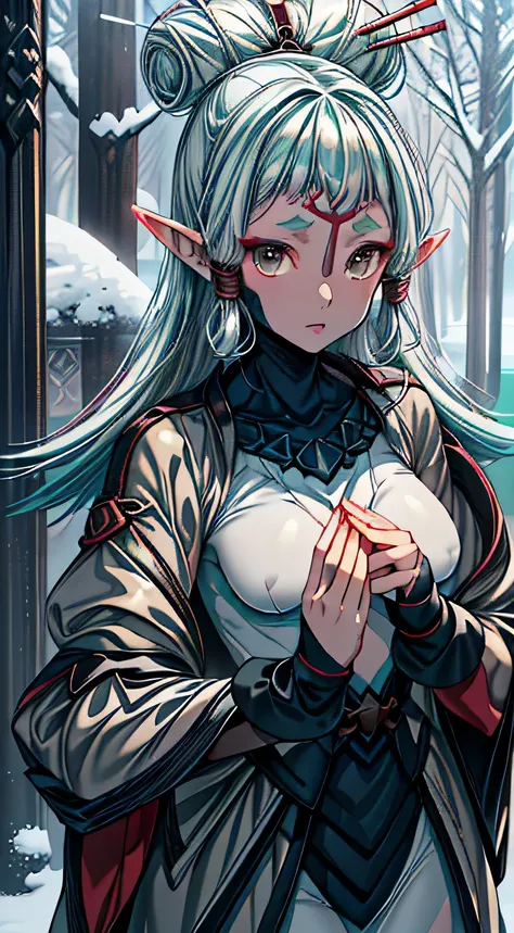 paya, cute elf,(((little ,tiny little body,little))),(((6 years old))),((anime elf with extremely cute and beautiful aqua hair)), (((elf,elf ears))), ((lesbian,yuri)),(((flat chest))),((((aqua hair:1.35,undercut aqua hair,short hair,colored inner hair,ear ...