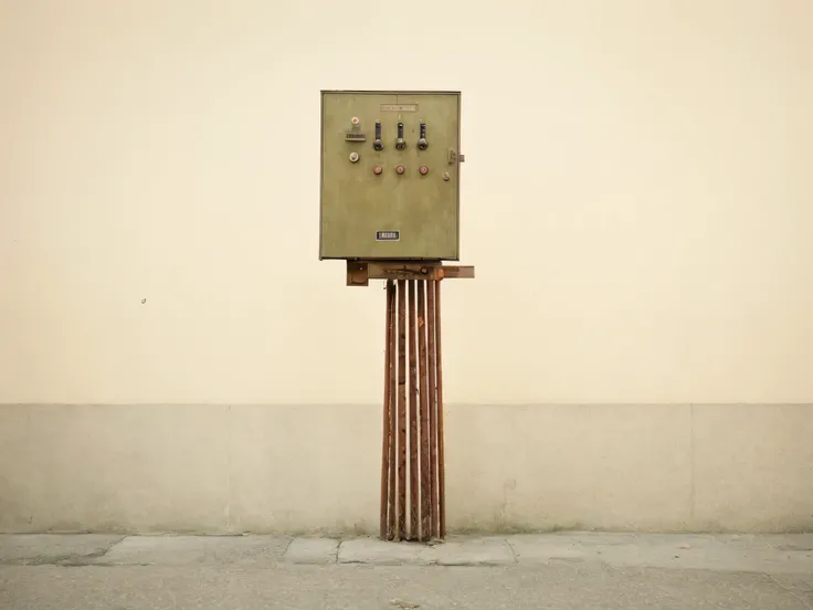 There is a small machine on a pole in the street, inspired author：ZHANG Kechun, author：ZHANG Kechun, Nadav Khand, Alexandra Formina, Alexei Egorov, Sergey Zabelin, Ilya kushinov, Sergey Krasovsky, Daniela Tkachenko, Ilya, marat zakirov, Alison Geisler