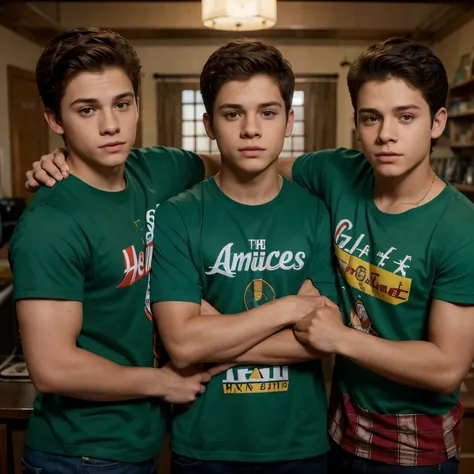 Quiero un retrato de dos chichos: boy one has a red healers t-shirt and has a face literally identical to Stiles stilisnki the character from the American teen wolf series. The other boy has a face identical to actor Nick Robinson from the movie The Fifth ...