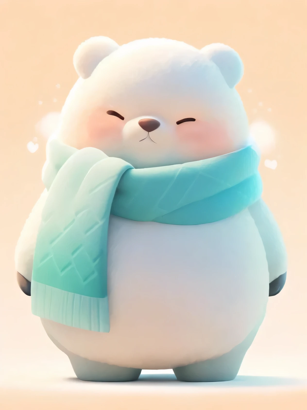 There is a white bear wearing a suit, Lovely 3 d render, cute numbers, Lovely digital art, Lovely! C4D, Lovely detailed digital art, cozy wallpaper, Lovely cartoon character, Artie Guérin 8 K, Soft 3D rendering, cold, Lovely character, Lovely single animal...