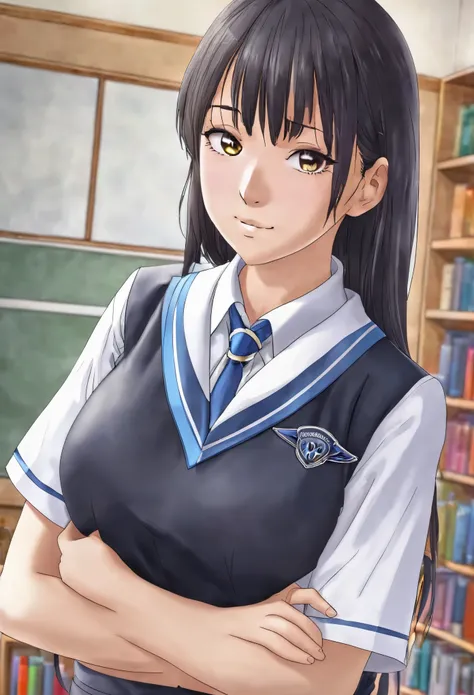 A big breasts girl, in the hight school unifrom