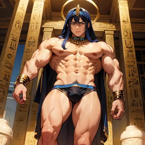 A muscular boys with a hot underwear nude in Egyptian god theme