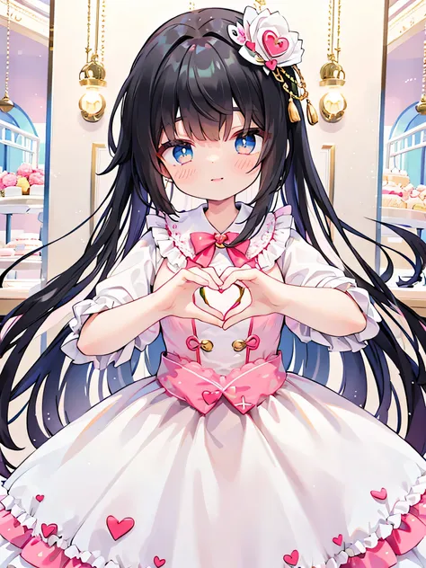 super high quality　Super high quality　masterpiece　Idol Dress　make a heart with your hands