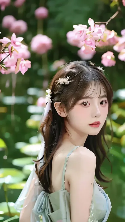 The face of the Chinese beauty is gentle and graceful, bearing the distinctive features of East Asian culture such as smooth, fair skin and deep, almond-shaped eyes. Her eyes are like two precious gems, exuding captivating beauty and allure.

Her eyebrows ...