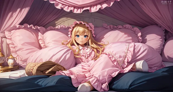 ,highest quality, masterpiece, highest resolution, artwork, super それにget used to it, many get used to it, get used to it, それにget used to it, 3K anime illustration,(( 10 year old girl)),Super detailed baby face,high quality small face,blue eyes,白い肌のeuropean...