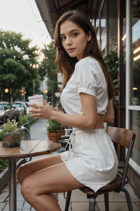 add a smartphone on the table; complete the brown plant container