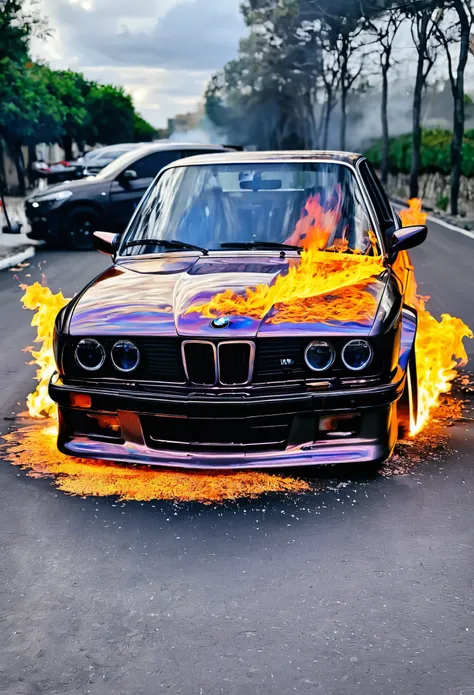  Coche BMW entre Fuego 🔥 