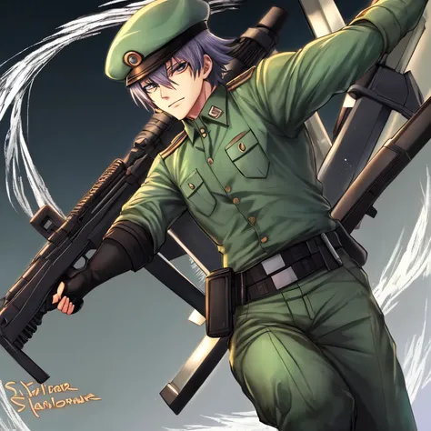 anime soldier men