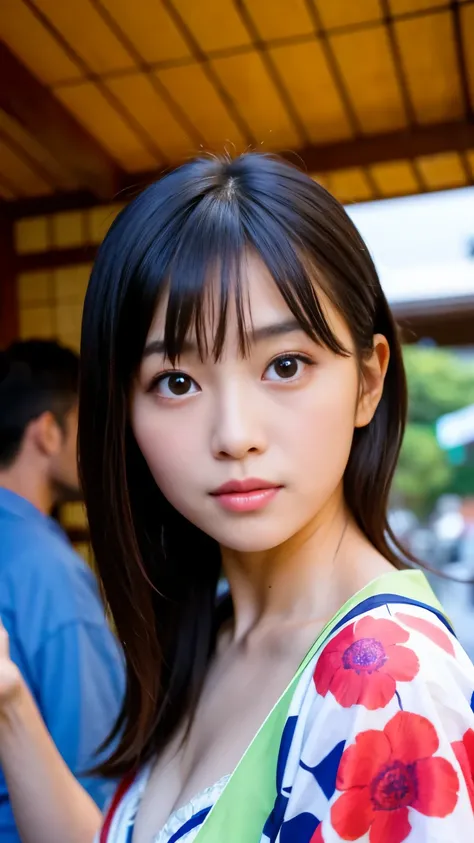 Best-quality, Masterpiece, Ultra-High-Resolution, (Photorealistic:1.4), Raw-Photo, 2girls, lesbian-couple, (15-years-old and the most popular Japanese idol,  extremely cute face like a most famous Japanese idol, extremely beautiful big-black-eyes, extremel...