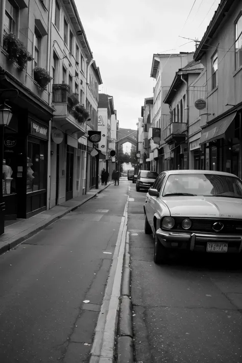 make a black and white drawn background of a reef street