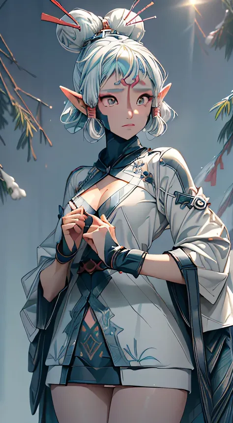 paya, cute elf,(((little ,tiny little body,little))),(((6 years old))),((anime elf with extremely cute and beautiful aqua hair)), (((elf,elf ears))), ((lesbian,yuri)),(((flat chest))),((((aqua hair:1.35,undercut aqua hair,short hair,colored inner hair,ear ...