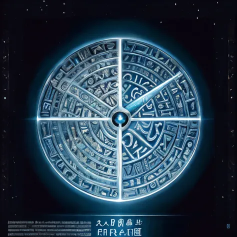 A mesmerizing masterpiece of an alien figure, intricately crafted from Vynilo, showcases Egyptian-inspired glyphs and alien hieroglyphics, revealing the secretive and sacred aspects of extraterrestrial life. The high-quality, ultra-high resolution image ex...