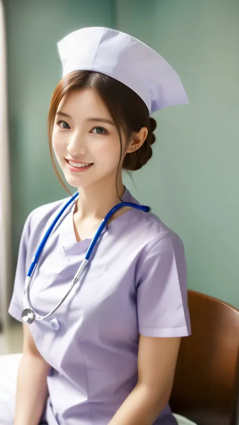 ulzzang-6500-v1.1,(masterpiece, highest quality:1.3), (Ultra-detailed 8K:1.2), (hyperrealistic:1.35),(Raw photo:1.2),highest quality, High resolution, wallpaper, realistic, (dramatic, Realistic painting art by Midjourney:1.3) BREAK (1 nurse, 20yo, white nu...
