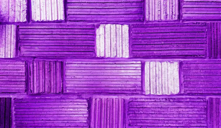 purple and white squares are arranged in a pattern on a wall, the walls purple and pulsing, background is purple, purple background, purple neon colours, purple colors, some purple, purple color, concrete brick background, cement brick wall background, pur...