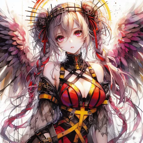 anime girl with wings and a red dress, anime style 4 k, anime goddess, anime art wallpaper 4 k, anime art wallpaper 8 k, anime art wallpaper 4k, 4 k manga wallpaper, anime fantasy artwork, gothic maiden anime girl, 4k anime wallpaper, demon anime girl, bes...