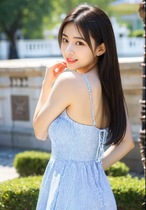 arafed asian woman in a blue and white dress posing for a picture, beautiful south korean woman, korean girl, beautiful young korean woman, beautiful asian girl, korean woman, gorgeous young korean woman, beautiful japanese girls face, japanese model, japa...