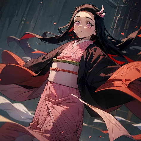 kamado nezuko, damon slayer,pink kimono