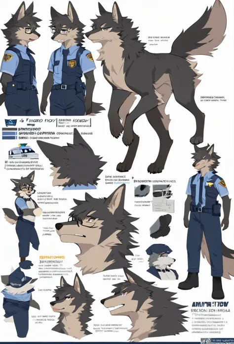 highres, top quality, best quality, paid reward available, High-quality illustrations, unparalleled masterpiece, perfect artwork, absurdres, perfect anatomy, standing kemono boy, three view drawing, front and side and back, character sheet, character desig...