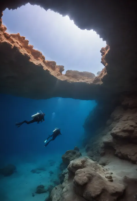 blue hole, red sea, scuba divers
