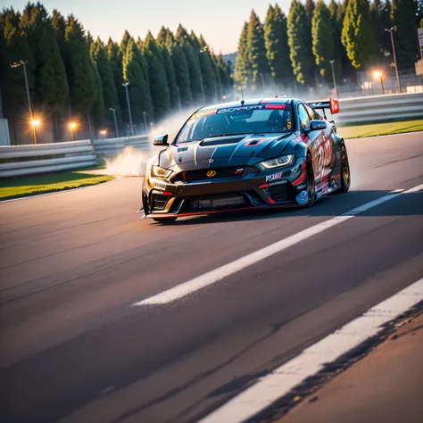 epic sunset spacious sunrise racing car, start racer goal auto_racing_circuit race_track deep path equirectangular circuit (((ep...