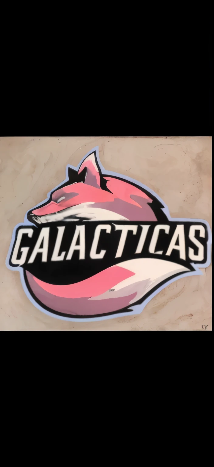 un primer plano de una pegatina de hockey con la palabra gauchtass, Galactic, logotipo del juego, Galactic waterfalls, Pinceladas Galaxy Gas, Galactic news, arte del logotipo, esports logo, by Amelia Peláez, por Leticia Gillett, by Gina Pellón, Galactus!!!...