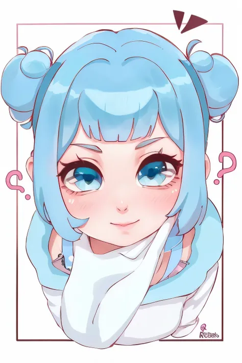 a girl with blue hair and blue eyes, moe art style, in style, cute face, kawaii realistic portrait, girl with teal hair, cute girl , cute girl portrait, hatsune miku portrait, model style character, cute kawaii girl