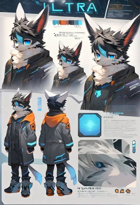 ((masterpiece)), (ultra detailed), (best quality), detailed background, (style of Science Fiction), (concept art, character sheet), game package, absurdres(highly detailed beautiful face and eyes)perfect anatomy(angelic handsome boy, kemono, )(furry anthro...