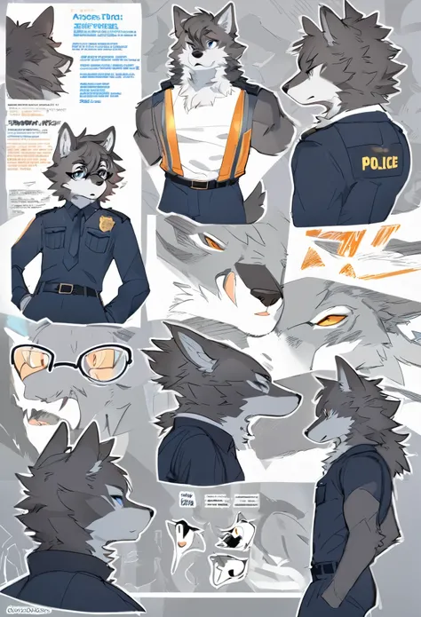 highres, top quality, best quality, paid reward available, High-quality illustrations, unparalleled masterpiece, perfect artwork, absurdres, perfect anatomy, standing kemono boy, three view drawing, front and side and back, character sheet, character desig...