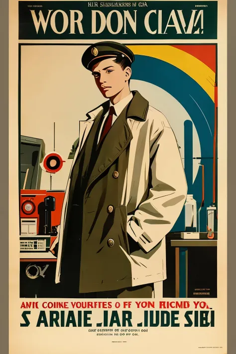 world war 2 propaganda poster of a person in lab coat