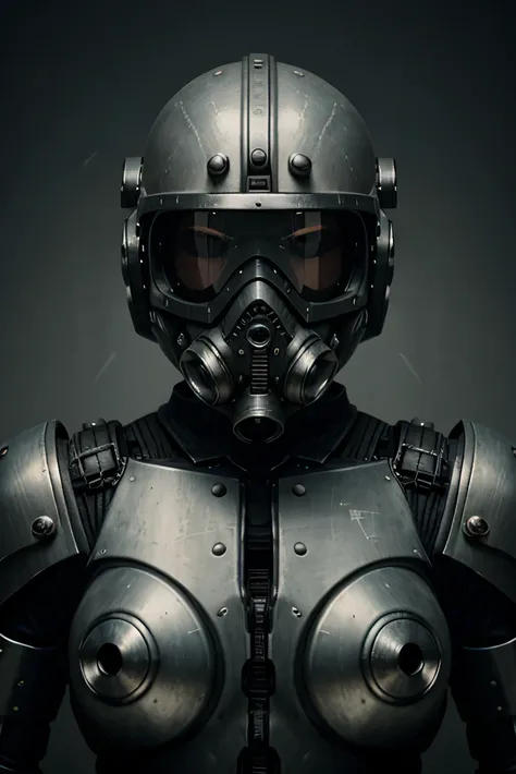 there are many people in helmets and helmets with gas masks, dieselpunk cyborgs, nekro xiii, symmetrical dieselpunk warrior, nekro iii, nekro borja, machine noir dieselpunk grimcore, movie still of aztec cyborg, nekro, highly detailed cgsociety, robot cybo...