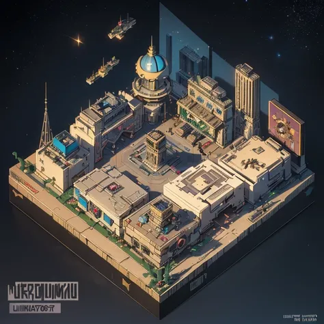 3598 lithium battery Mars realistic model, (original photo, best quality, masterpiece:1.4),Steampunk Cyberpunk 6820 Isometric City,(CyberpunkLithium Star light:1.3), Lithium Star (related to land),(in a Isometric:1.3),Isometric, (((Isometric)))