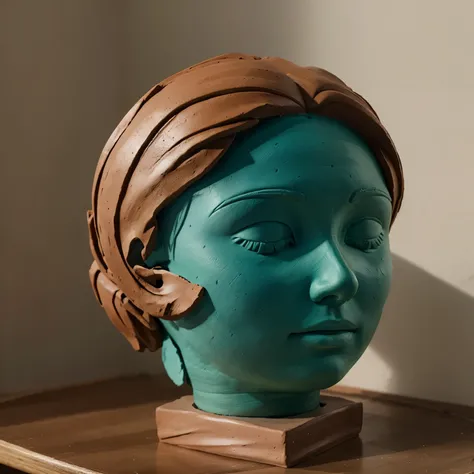 A clay sculpture inspired by mental health awareness