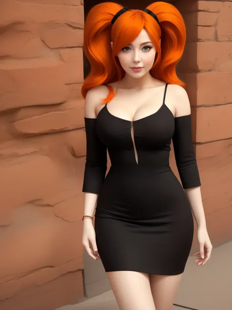 beautiful woman with orange hair (mega twintails) 8k, masterpiece, highly detailed, solo,
Underground city,
tilt shot,
staggering,
ecstatic,
tube top