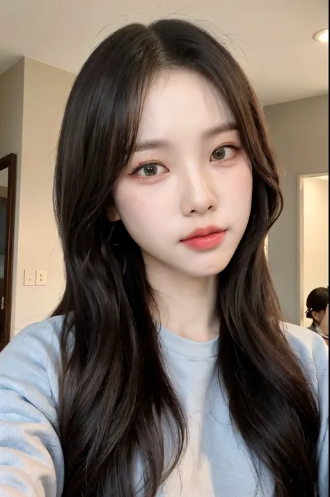 ((Best quality, 8k, Masterpiece :1.3)), 1girl,(random hairstyles), Casual outfit :1.2, Indoor, Ultra-detailed face, Detailed eyes, Double eyelid