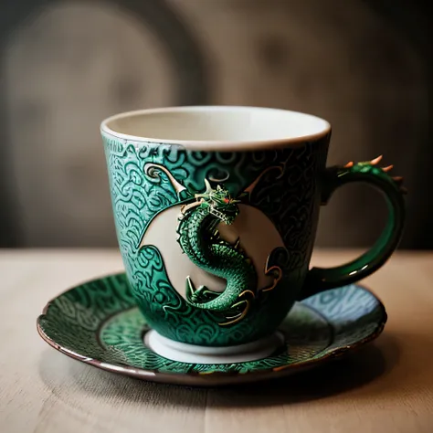 dragon patterned cup