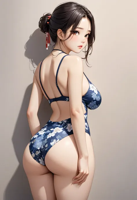 (((masterpiece))),(((High resolution)))、(((8K)))、(((perfect face)))、(((beauty of japan)))、30 years old、(((beautiful face))), (((simple swimsuit))), embarrassed look, look at the camera, top quality eyes, detailed texture, look at the camera, standing, all ...