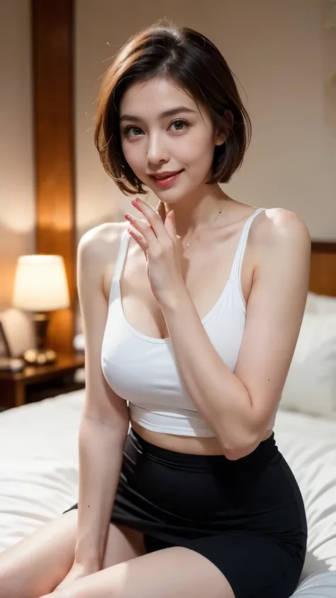 ulzzang-6500-v1.1, (Raw photo:1.2), (Photoreal), (See-through:1.3), (genuine:1.4), (muste piece:1.3), hour hand，hour hand，small hands，The skin on your hands is especially delicate，very hand, very few，wrinkle-free hand skin，red nails，((aunt:0.9))、(old face:...