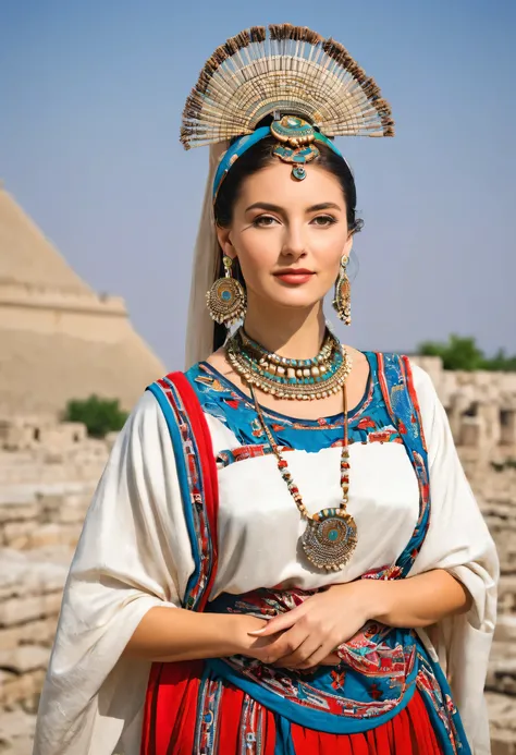 woman in ancient attire 