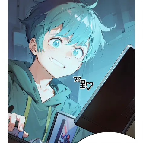 arafed image of a boy with a laptop and a drink, webtoons, webtoon, comic page, loish |, background art, manhwa, random background scene, by Shingei, digital manga, loish art style, from cryptid academia, by Shitao, by Puru, high quality fanart, comic arts...