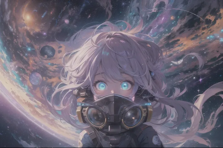 (best quality,4k,8k,highres,masterpiece:1.2),ultra-detailed,(realistic,photorealistic,photo-realistic:1.37),girl anime astronaut,traveling through the universe,planets,galaxies,neon,outer space,space exploration,nebulae,astronaut suit,visually stunning,oth...