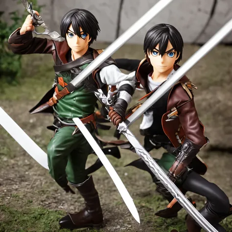 Eren yeager with odm gear swinging sword