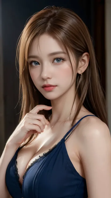 (masterpiece:1.4), (8K, realistic, Raw photo, highest quality: 1.4), Japanese, (1 girl), beautiful face, (realistic face:1.4), (caramel hair, long hair:1.3), beautiful hairstyle, detailed and beautiful eyes, Charm, ultra high resolution, surreal, very deta...