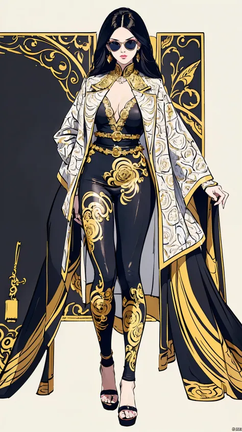 ((best quality,4k,highres,masterpiece:1.2)),((character concept art)), 1 female, age 25, Chinese Hong Kong, Hong Kong Elite, eldest sister, triad female leader, Known for her impeccable fashion sense and elegant demeanor, she is a true embodiment of the Ve...