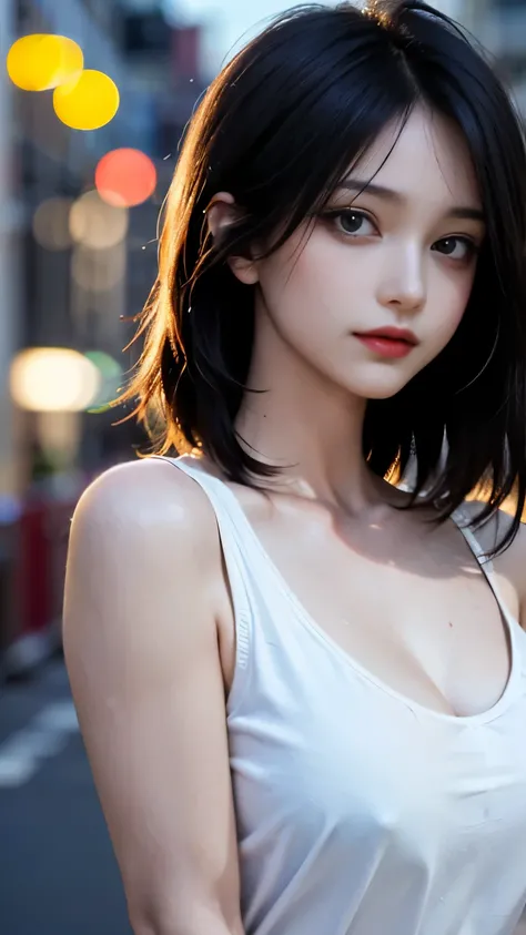 Cinematic lighting、(key light：Front diagonal 45 degrees, fill light、Backlight、shadow、blue and orange color palette), accurate human body、detailed person、Correct five-finger、RAW photo、 4K - ultra-vivid、highest quality, masterpiece, ultra high resolution, (r...